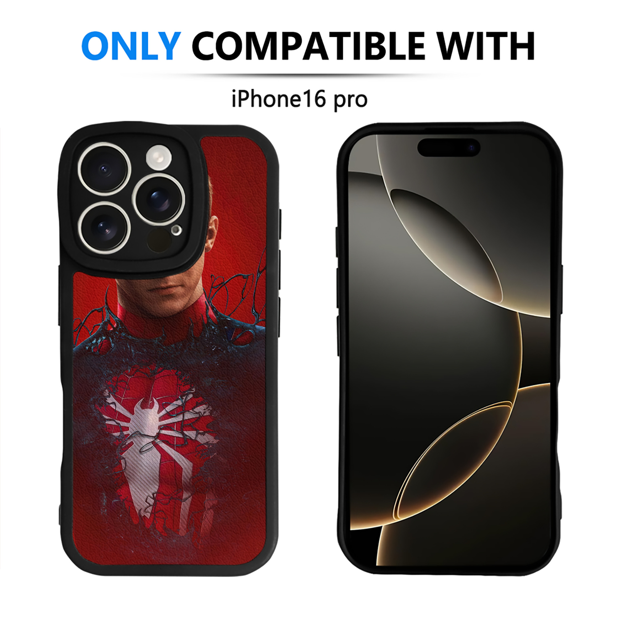 （画像用） Spider Man スパイダーマン 【iPhone 16シリーズ対応】シリコンスマホケース（レザー調） 材質：シリコン